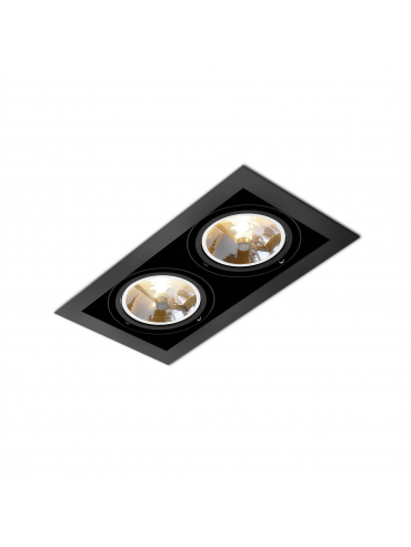Spot SQUARES 111x2 Phase-Control wpuszczany czarny struktura 30612-0000-T8-PH-12