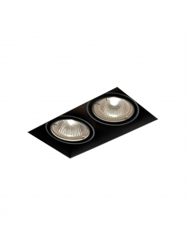 Spot SQUARES 50x2 trimless 230V Phase-Control wpuszczany czarny struktura 37012-0000-U8-PH-12