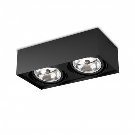 Spot  SQUARES mini 111x2 natynkowy czarny struktura 40111-0000-T8-00-12