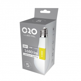 Żarówka LED ORO-PREMIUM-E27-A65-14W-XP-WW, 3000K