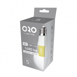 Żarówka LED ORO-PREMIUM-E27-A65-14W-XP-DW, 4000K