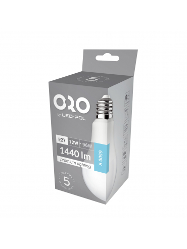 Żarówka LED ORO-PREMIUM-E27-A60-12W-XP-CW, 6500K