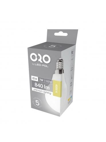 Żarówka LED ORO-PREMIUM-E14-G45-7W-XP-DW, 4000K