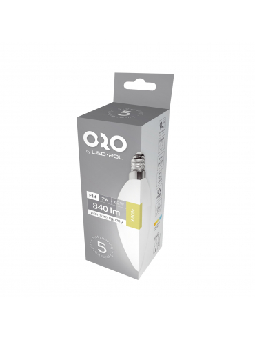 Żarówka LED ORO-PREMIUM-E14-C37-7W-XP-DW, 4000K