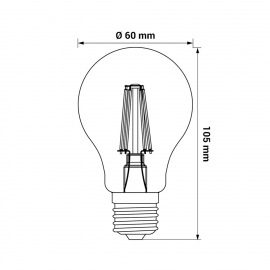Żarówka LED ORO-E27-FL-CLARO-7W-DW, 4000K