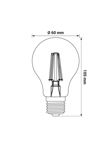 Żarówka LED ORO-E27-FL-CLARO-7W-DW, 4000K