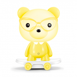 Lampa stołowa BEAR SKATER żółta LPX0003/LM