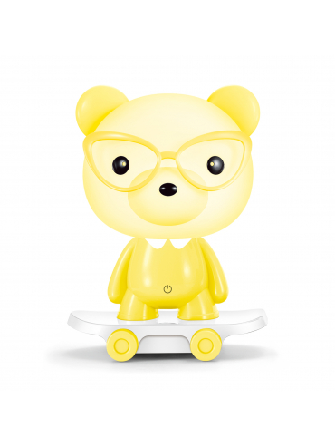 Lampa stołowa BEAR SKATER żółta LPX0003/LM