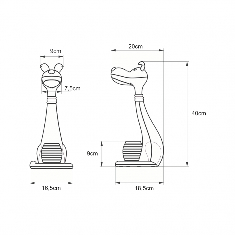 Lampa biurkowa PIESEK K-BL1607 żółty