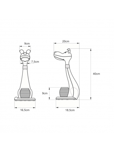 Lampa biurkowa PIESEK K-BL1607 żółty
