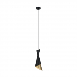 Lampa wisząca MALIA PND-85949-1 BK+GD