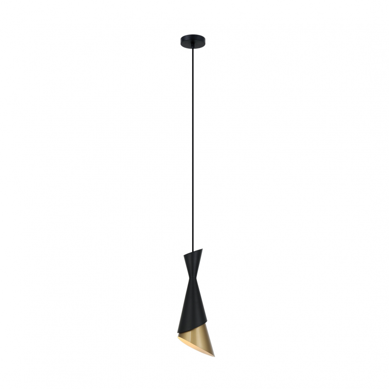 Lampa wisząca MALIA PND-85949-1 BK+GD