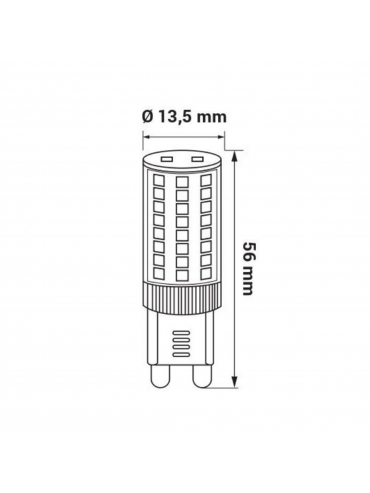 Żarówka ORO-G9-PETIT-4,8W-CW, 6500K