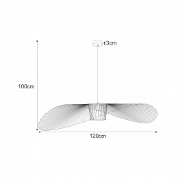 Lampa wisząca KAPELUSZ KP-21 różowy