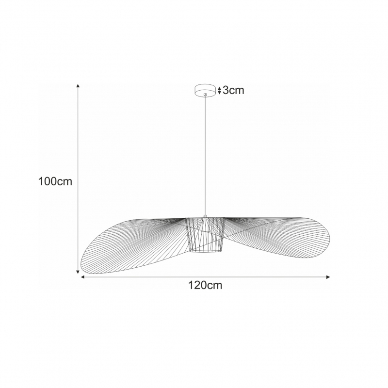 Lampa wisząca KAPELUSZ KP-21 różowy