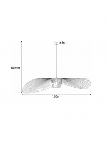 Lampa wisząca KAPELUSZ KP-21 biały