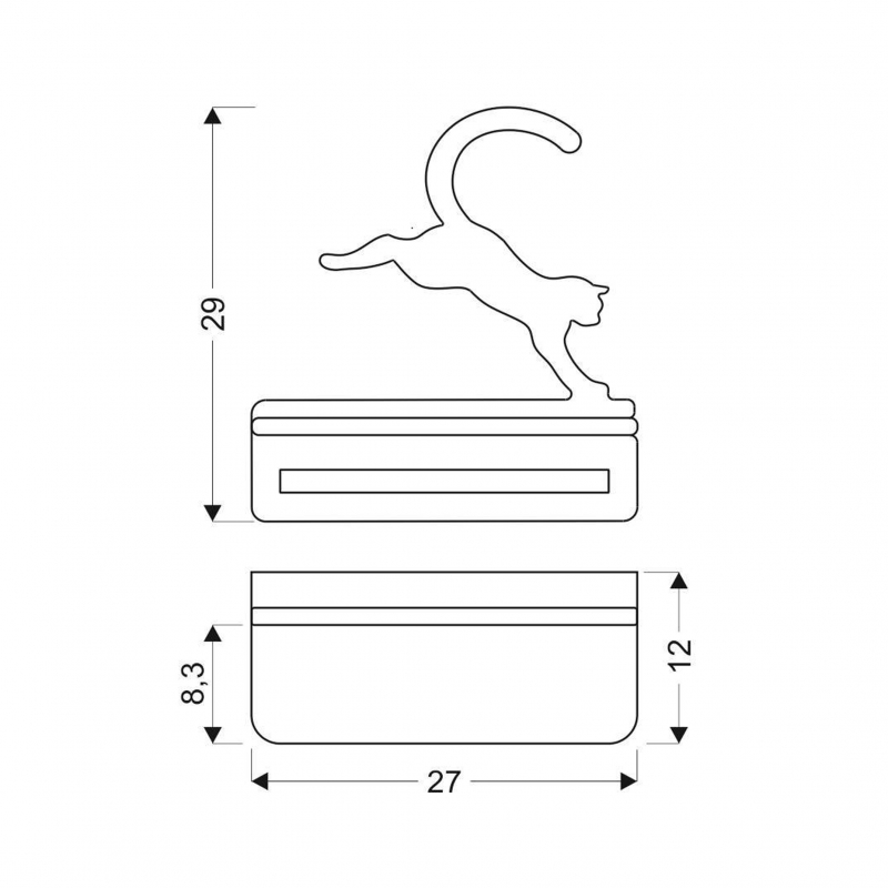 Kinkiet BLACK JUMPING CAT 21-75635