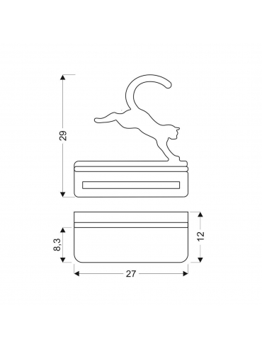 Kinkiet BLACK JUMPING CAT 21-75635