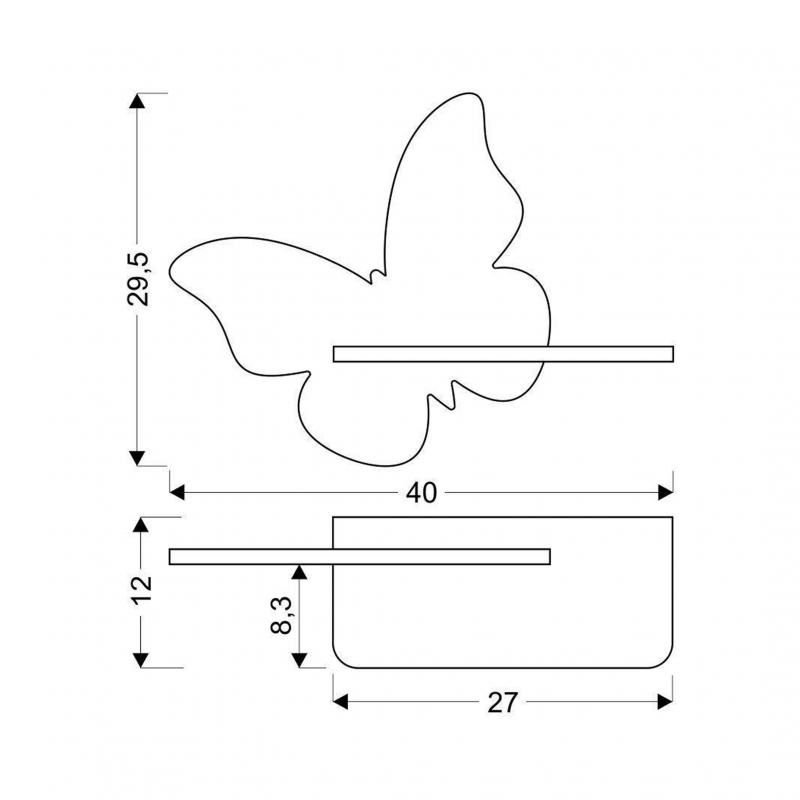 Kinkiet BUTTERFLY 21-84880