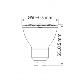 Żarówka ORO-GU10-HERA-8W-II-BC, 3000K