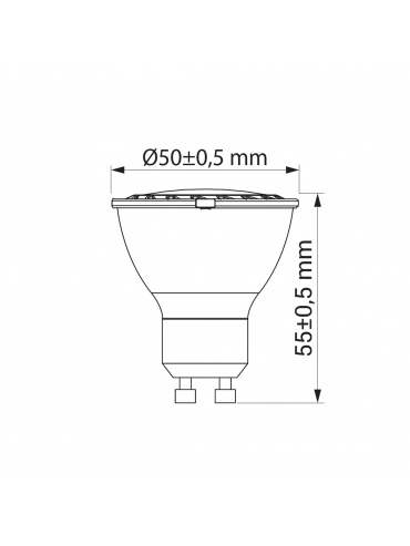 Żarówka ORO-GU10-HERA-8W-II-BC, 3000K
