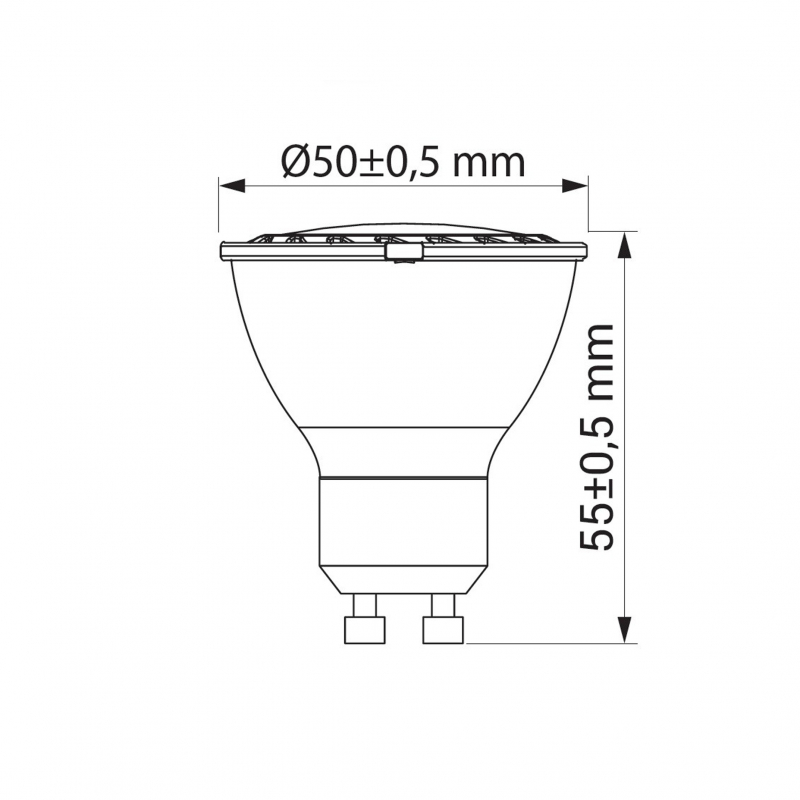 Żarówka ORO-GU10-HERA-8W-II-BZ, 6500K