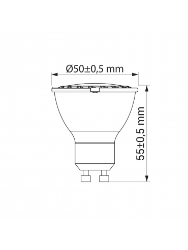 Żarówka ORO-GU10-HERA-8W-II-BZ, 6500K