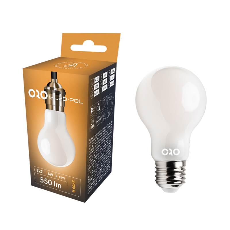 Żarówka LED ORO-E27-FL-ROTO-6W-WW