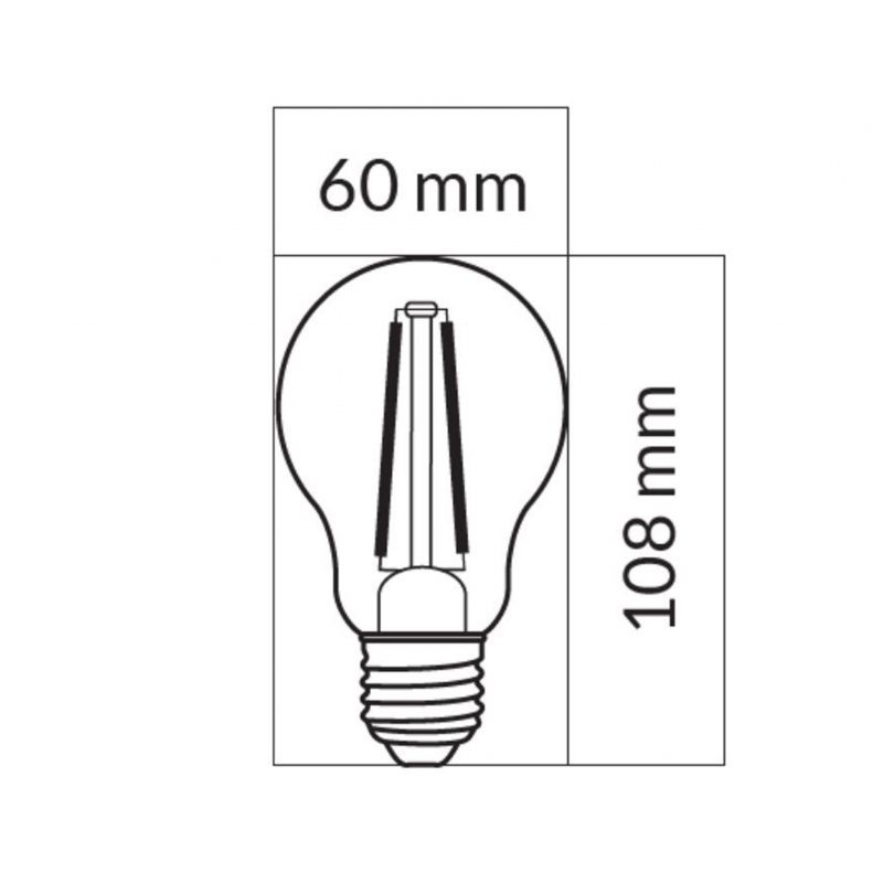 Żarówka LED ORO-E27-FL-ROTO-6W-WW