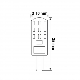 Żarówka ORO-G4-OLI-1,5W-BC, 2700K