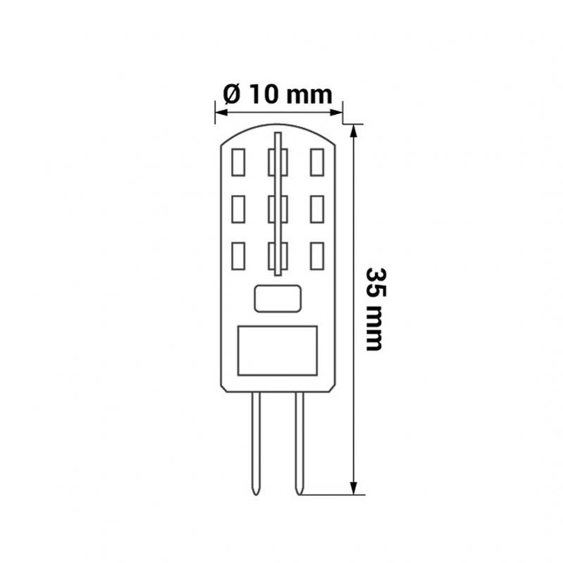 Żarówka ORO-G4-OLI-1,5W-BC, 2700K