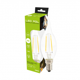 Żarówka LED ORO-E14-C35-FL-CLARO-FLAMI-4W-WW, 2700K