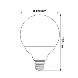 Żarówka LED ORO-E27-COMBO-18W-CW, 6000K.