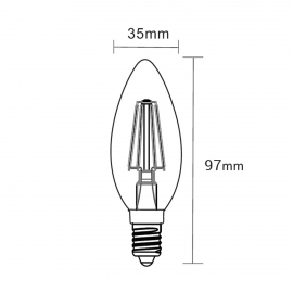 Żarówka LED ORO-E14-C35-FL-CLARO-4W-WW, 3000K