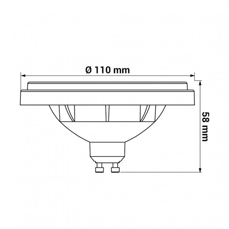 Żarówka ORO-AR111-GU10-BASIC-14W-WW, 2700K
