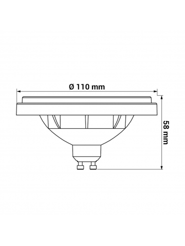 Żarówka ORO-AR111-GU10-BASIC-14W-WW, 2700K