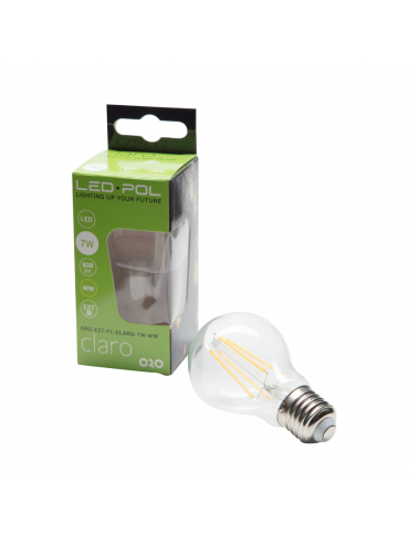 Żarówka LED ORO-E27-FL-CLARO-7W-WW,  2700K