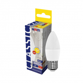 Żarówka LED AMM-E27-C37-8W-WW, 3000K