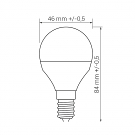 Żarówka ORO-E14-G45-TOTO-8W-WW, 3000K