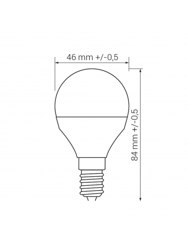 Żarówka ORO-E14-G45-TOTO-8W-WW, 3000K