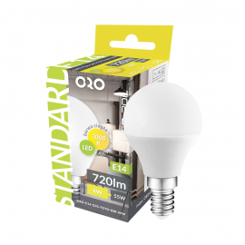 Żarówka ORO-E14-G45-TOTO-8W-WW, 3000K
