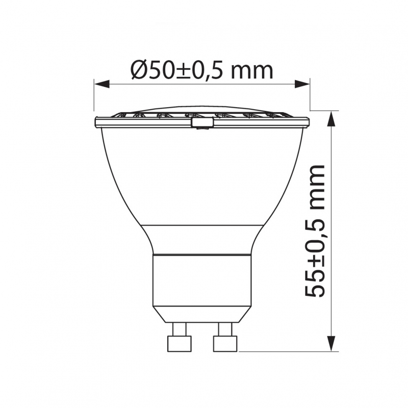 Żarówka ORO-GU10-HERA-8W-II-BD, 4000K