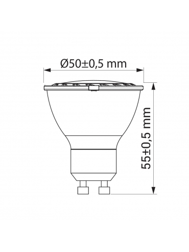 Żarówka ORO-GU10-HERA-8W-II-BD, 4000K