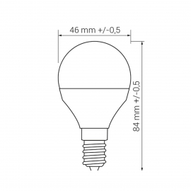 Żarówka ORO-E14-G45-TOTO-8W-DW, 4000K