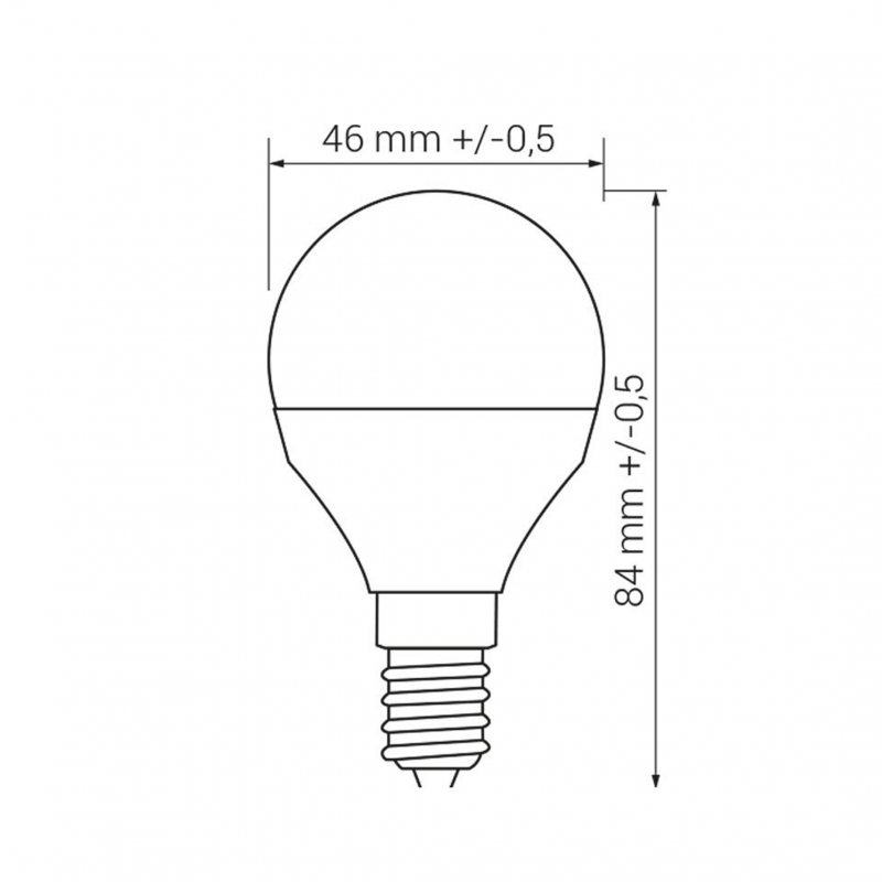 Żarówka ORO-E14-G45-TOTO-8W-DW, 4000K