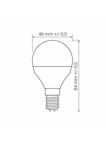 Żarówka ORO-E14-G45-TOTO-8W-CW, 6500K