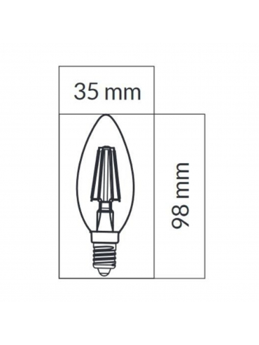 Żarówka LED ORO-E14-C35-FL-ROTO-6W-WW, 2700K