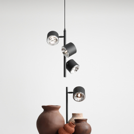 Lampa wisząca BOT 3 VERTICAL BLACK 1047E