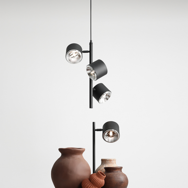Lampa wisząca BOT 3 VERTICAL BLACK 1047E