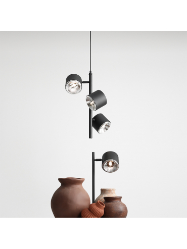 Lampa wisząca BOT 3 VERTICAL BLACK 1047E